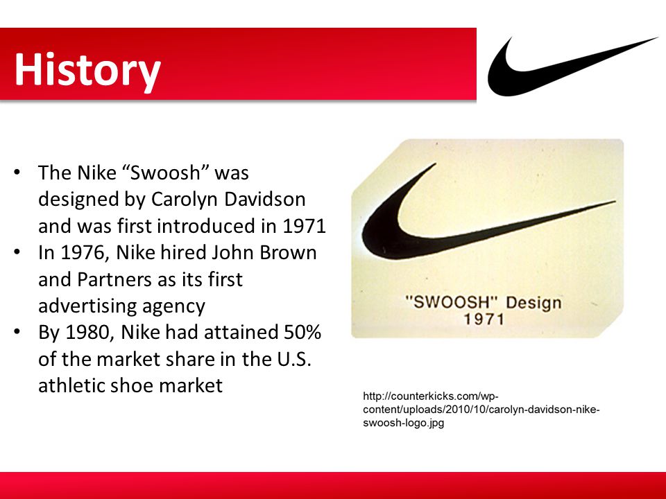 Nike advertising history sales